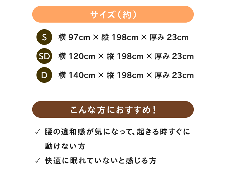 サイズ・こんな方におすすめ！