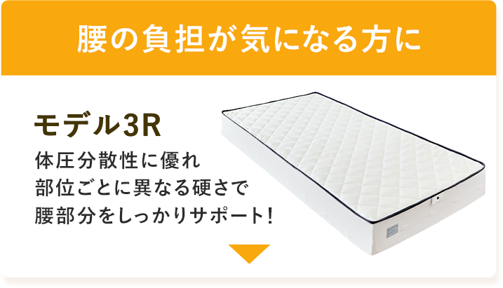 心地よくサポートするマットレス