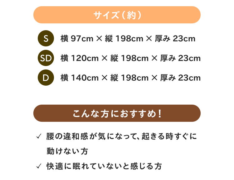 サイズ・こんな方におすすめ!