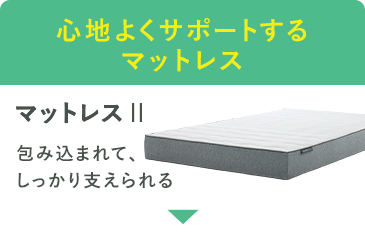 心地よくサポートするマットレス