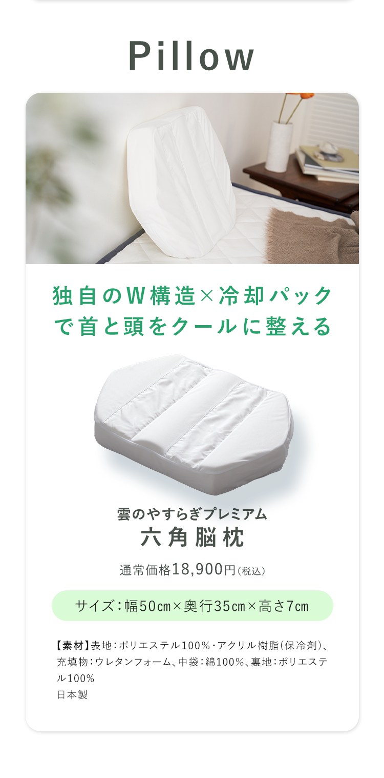 雲のやすらぎプレミアム 六角脳枕
