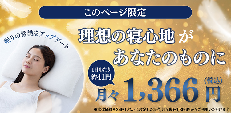 このページ限定 理想の寝心地があなたのものに