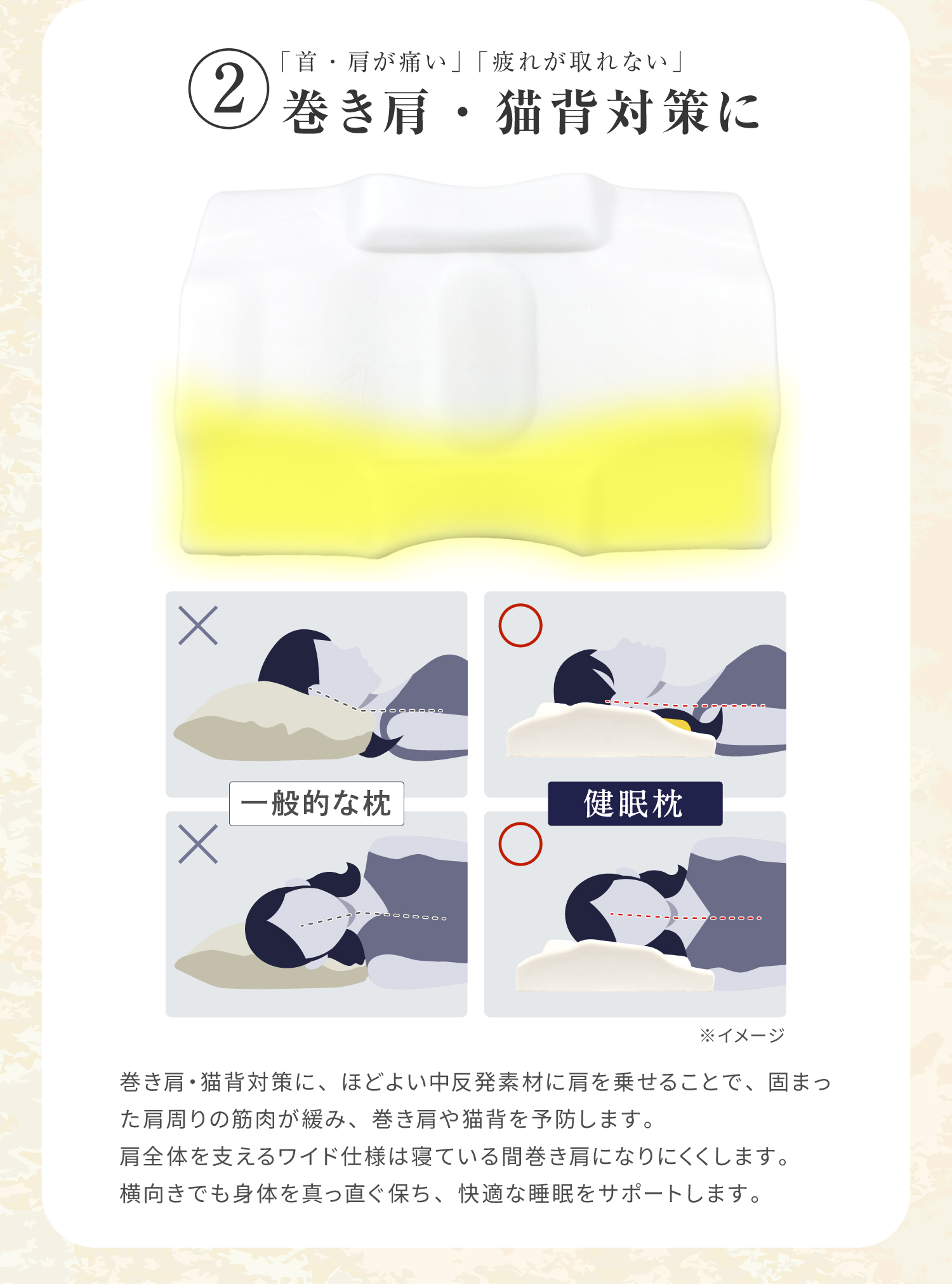 ②巻き肩・猫背対策に