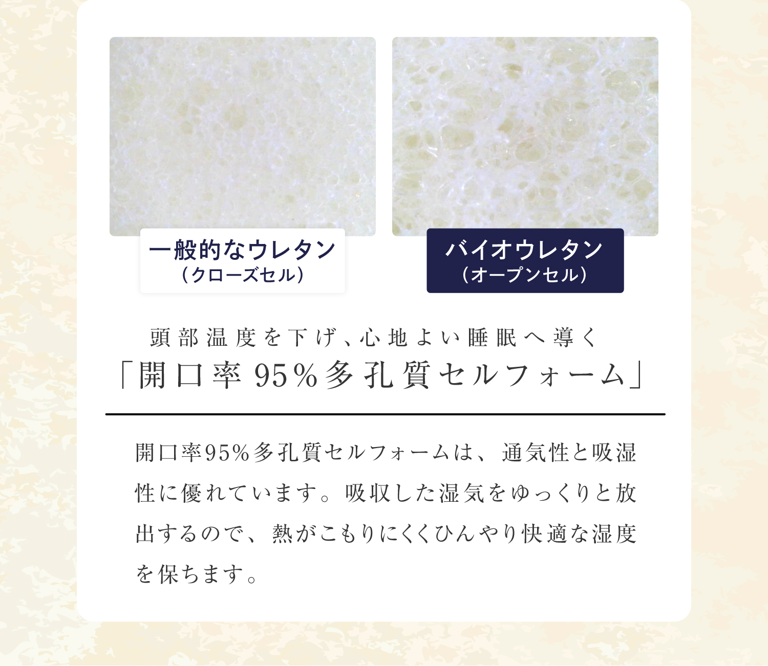 開口率95%多孔質セルフォーム