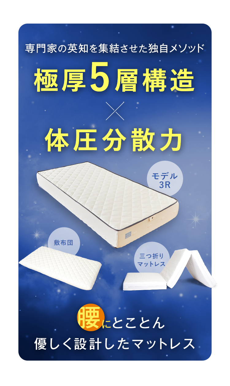 極厚5層構造×体圧分散力