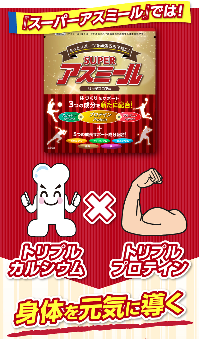 トリプルカルシウム×トリプルプロテインで身体を元気に導く