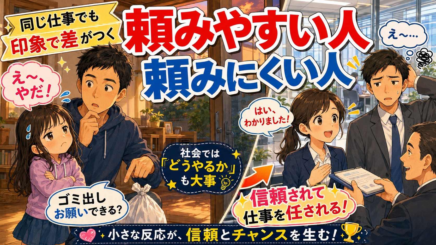 同じ仕事をしても「またお願いしたい人」と「頼みにくい人」がいる。社会に出て分かった人付き合いの大切さ