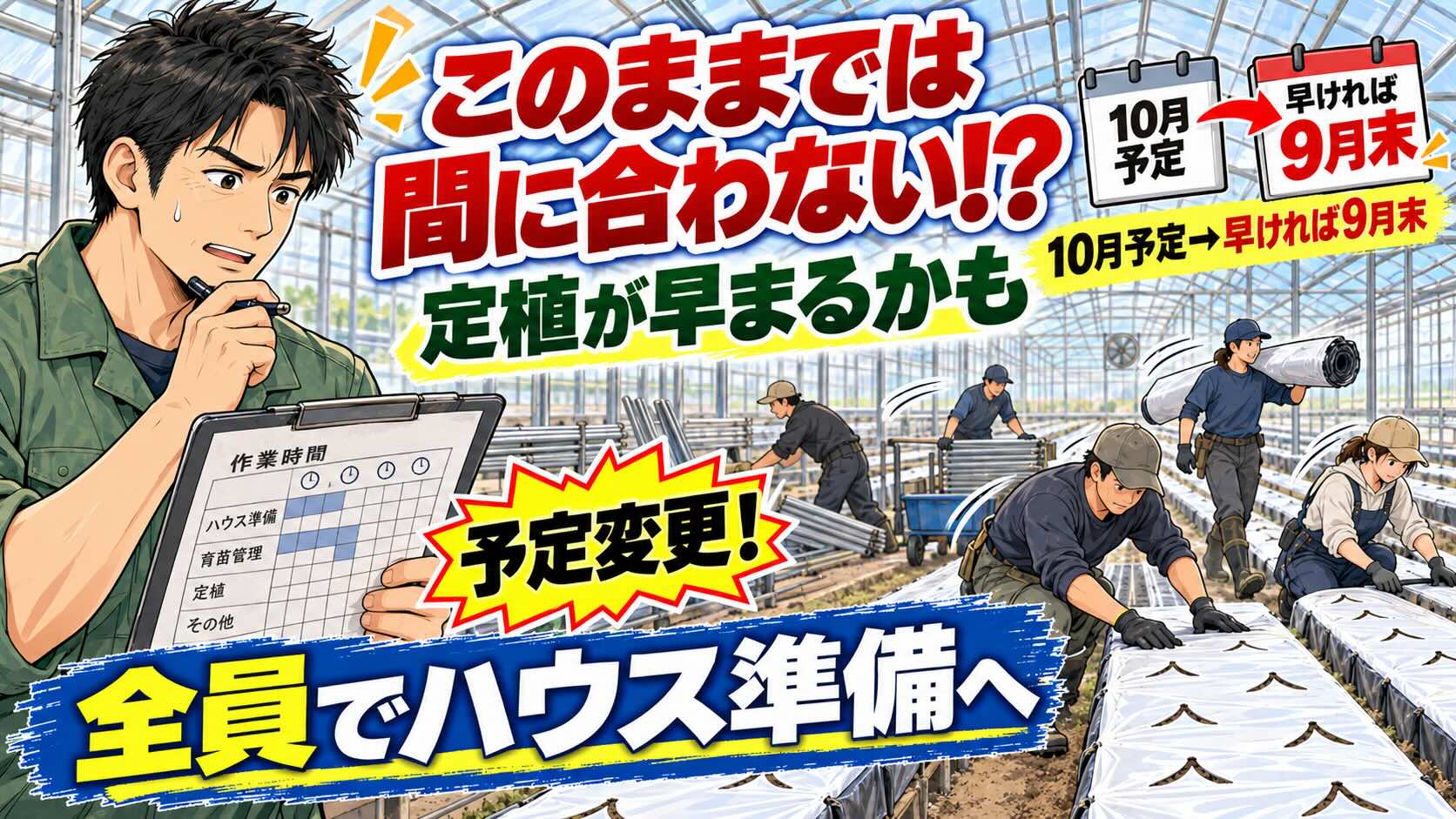 予定は変わるのに、なぜスケジュールを書くのか？いちご定植準備で実感した「計画→実行→修正」の意味