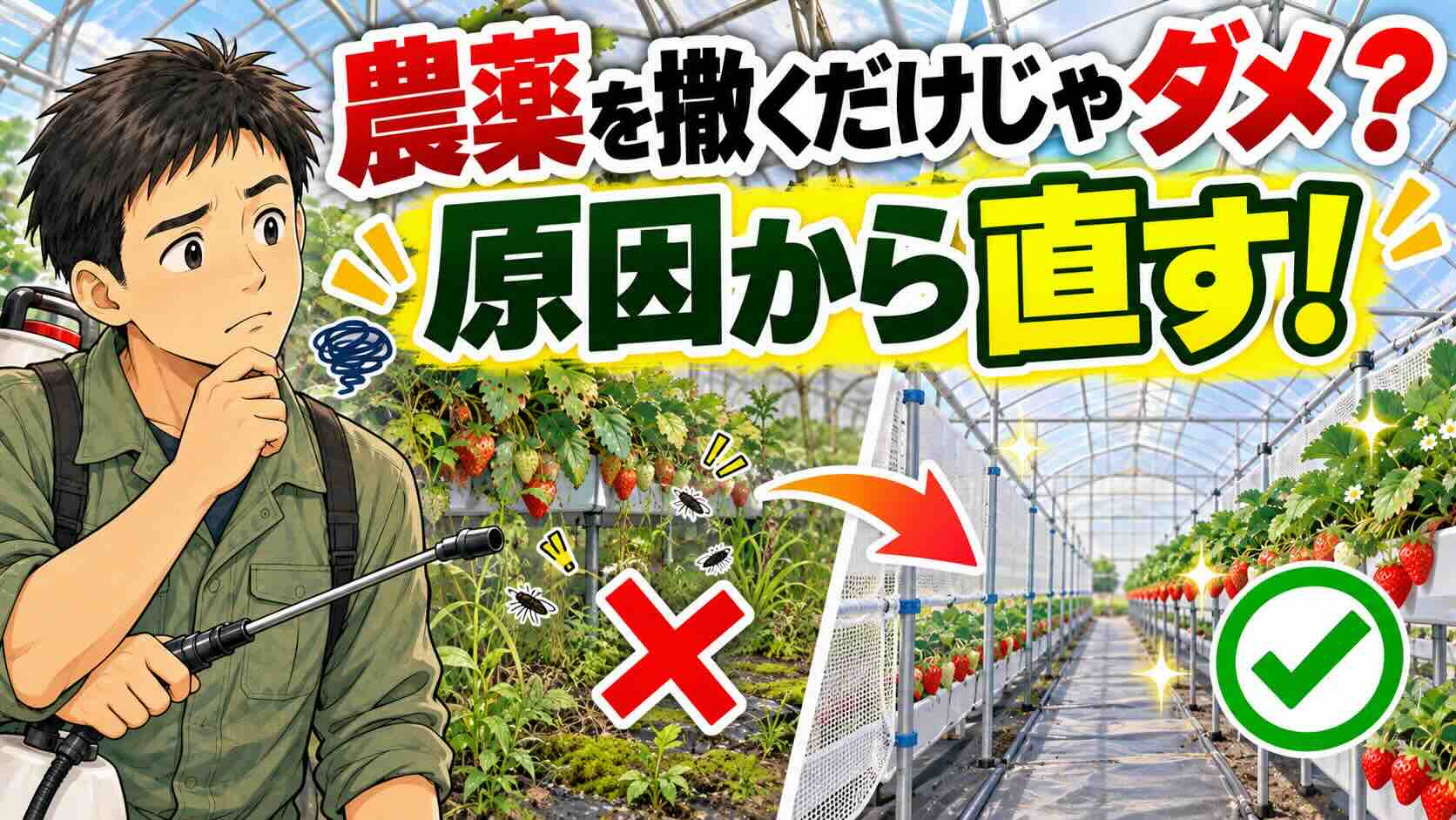 農薬を撒くだけが防除じゃない。Threadsの投稿から思い出した「根本原因を見る」ということ