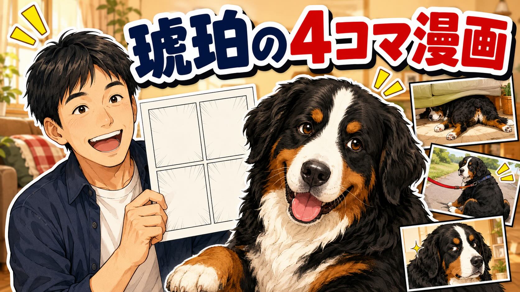 なぜ新聞には4コマ漫画が載っている？小さい頃に毎日読んだ4コマを、今は琥珀の日常に