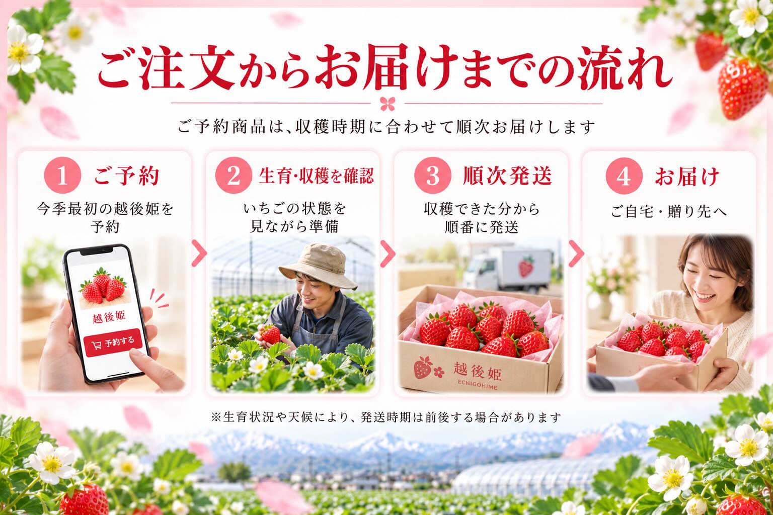 ご注文からお届けまでの流れ