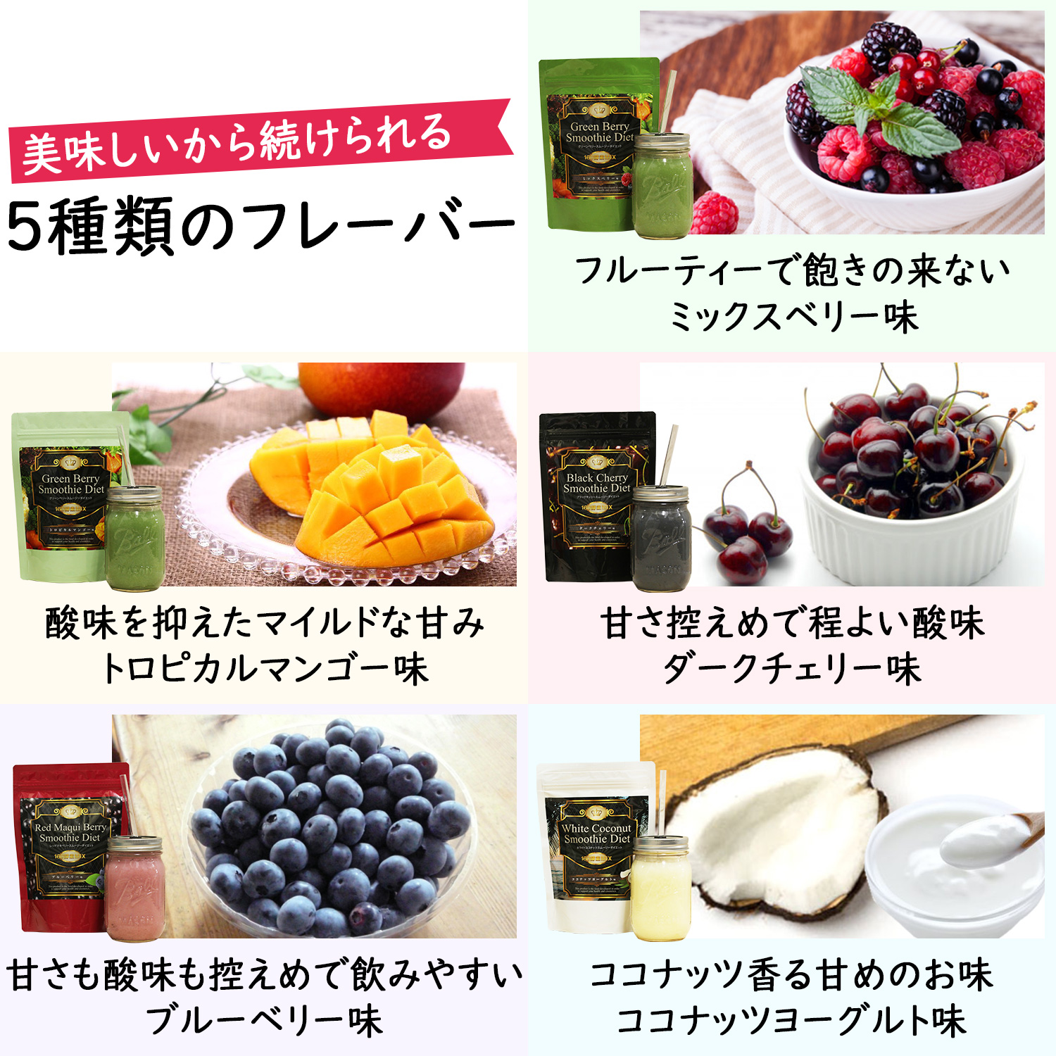 【単品】グリーンベリースムージー 味: ミックスベリー味