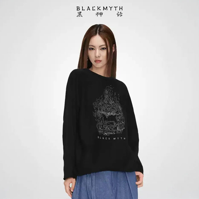 黒神話：悟空 ”Fireproof Mantle” 辟火罩グラフィックTシャツ 1枚