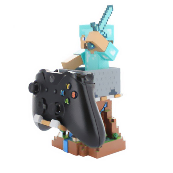 Minecraft - ”スティーブ” R.E.S.Tダイヤモンドアーマー ケーブルガイズ コントローラ＆スマホスタンド 1個
