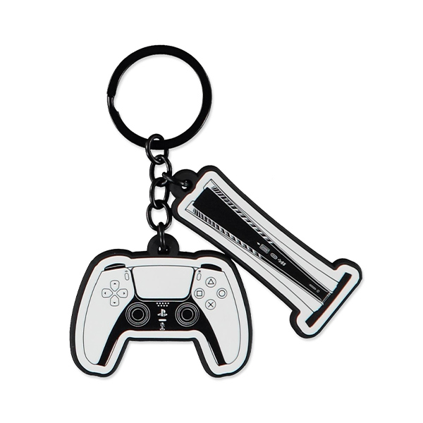 PlayStation （プレイステーション）コンソール＆コントローラー ラバーキーホルダー 1個