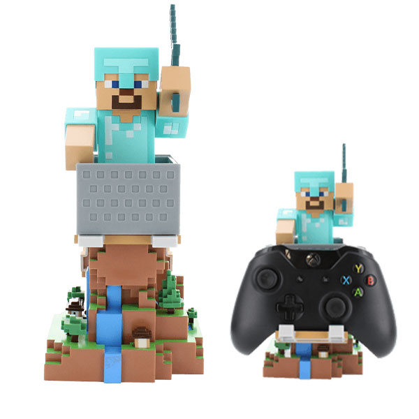 Minecraft - ”スティーブ” R.E.S.Tダイヤモンドアーマー ケーブルガイズ コントローラ＆スマホスタンド 1個