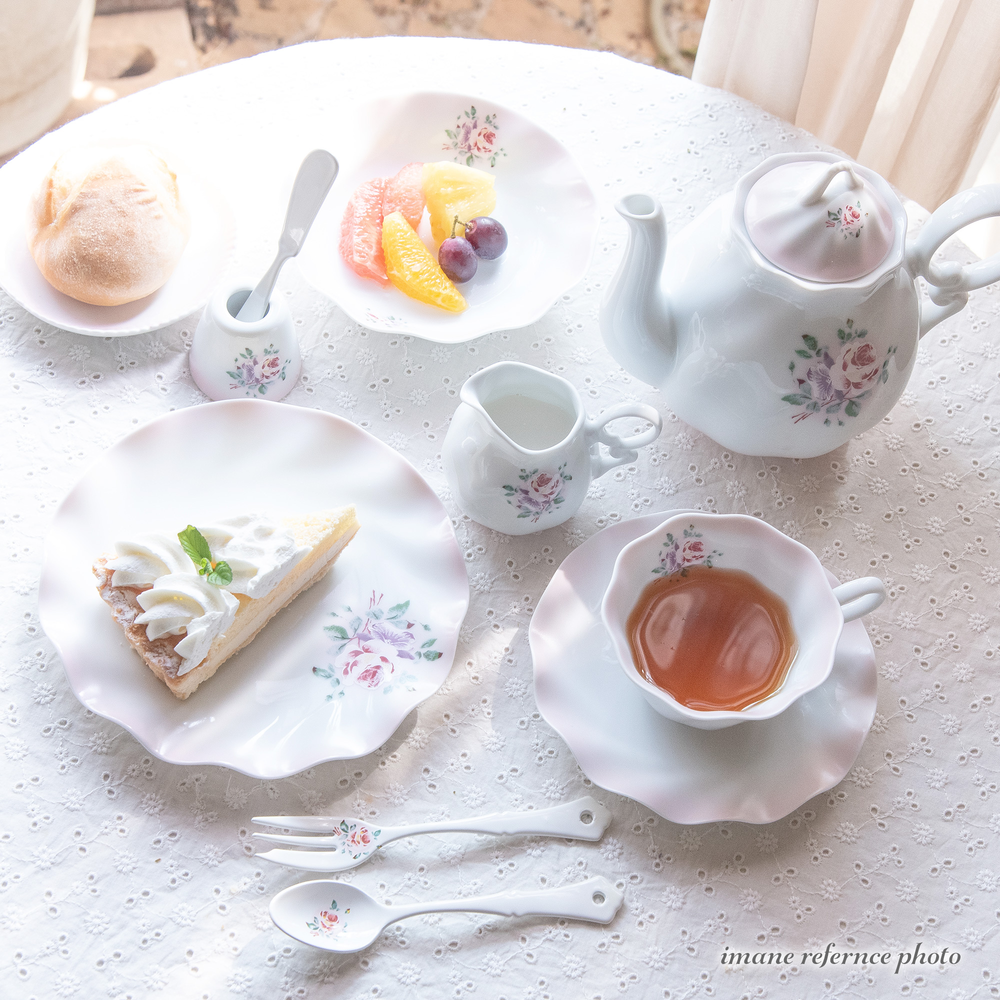プリンセスローズ　クラシカル ティースプーン/ケーキフォーク 種類: ティースプーン