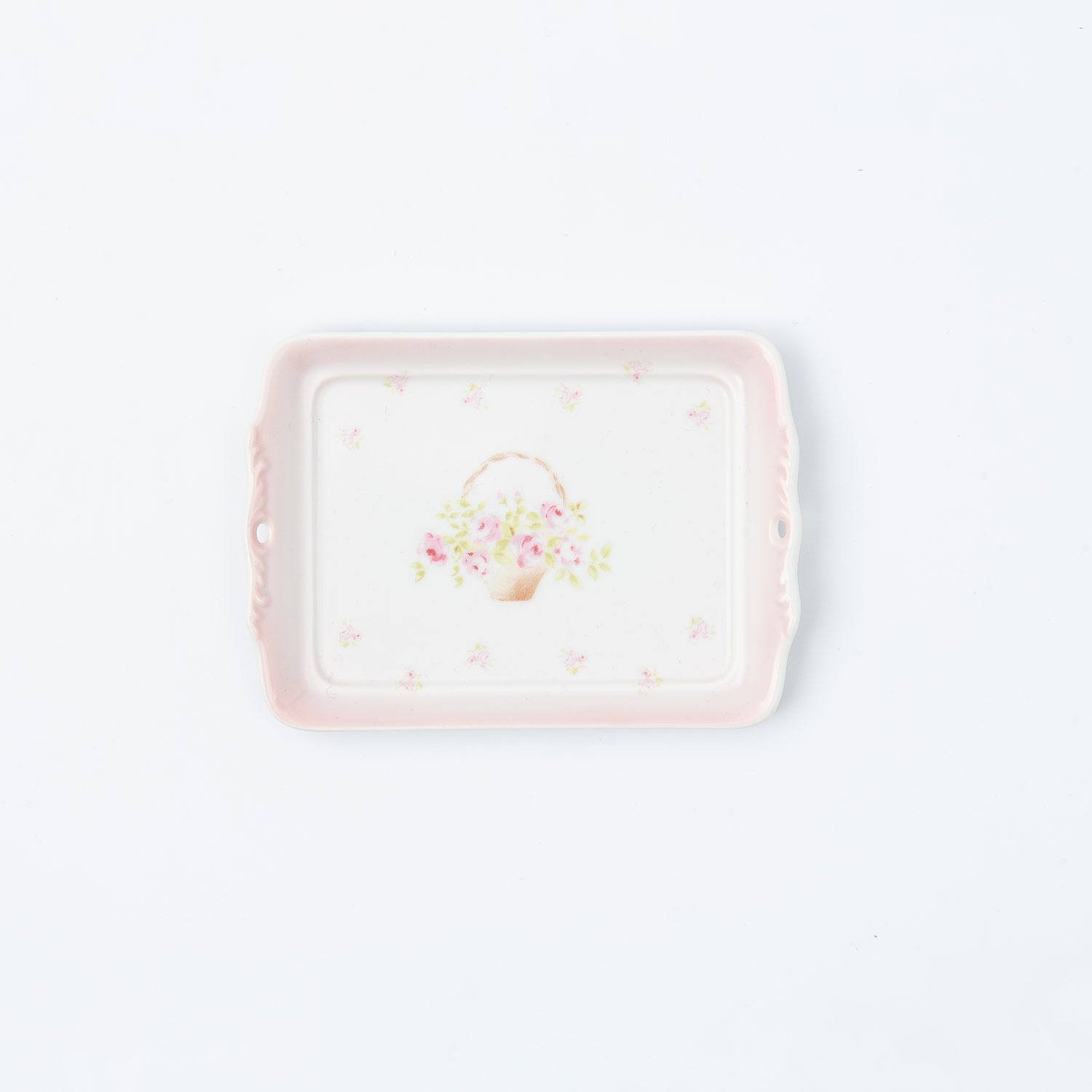 ローズバスケット　アンティークトレーS