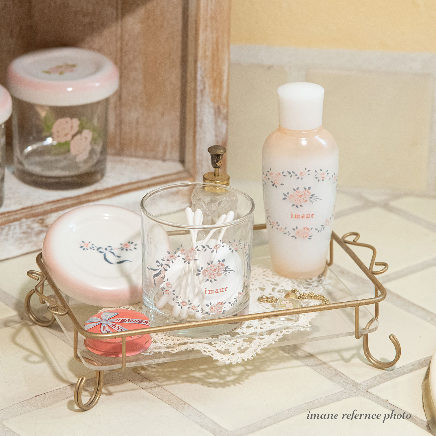 ローズバスケット　綿棒ケース