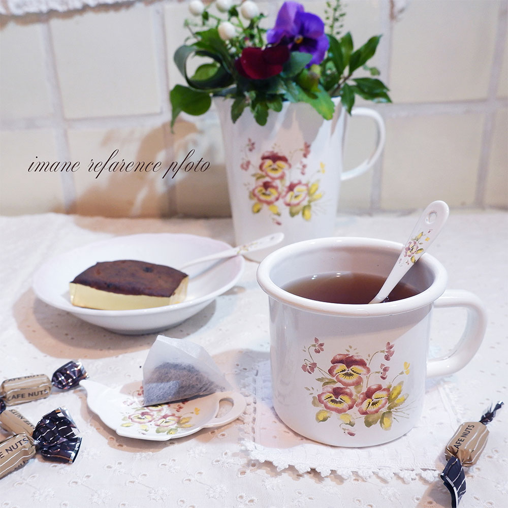 パンジー　ティーバッグトレー