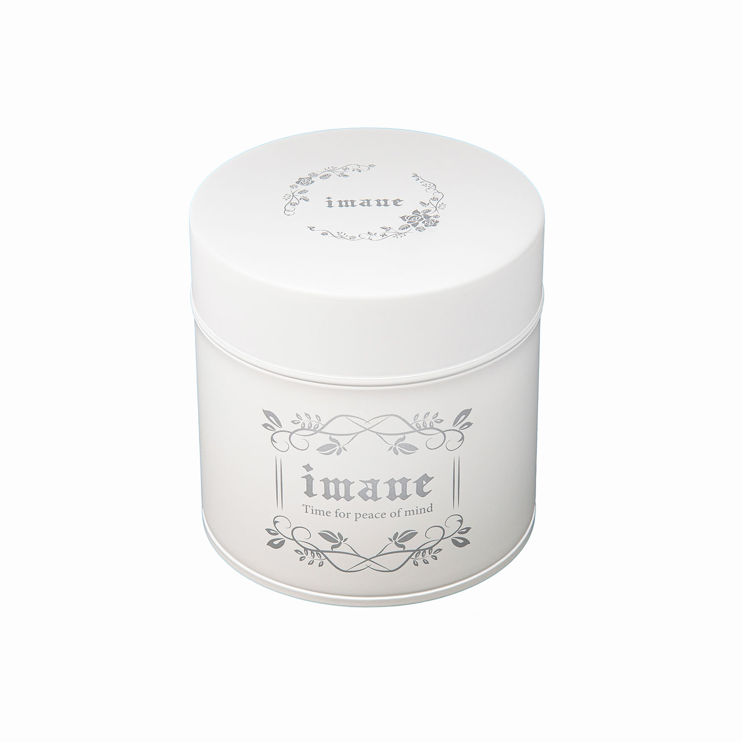 imane缶　アンティークマットホワイトS