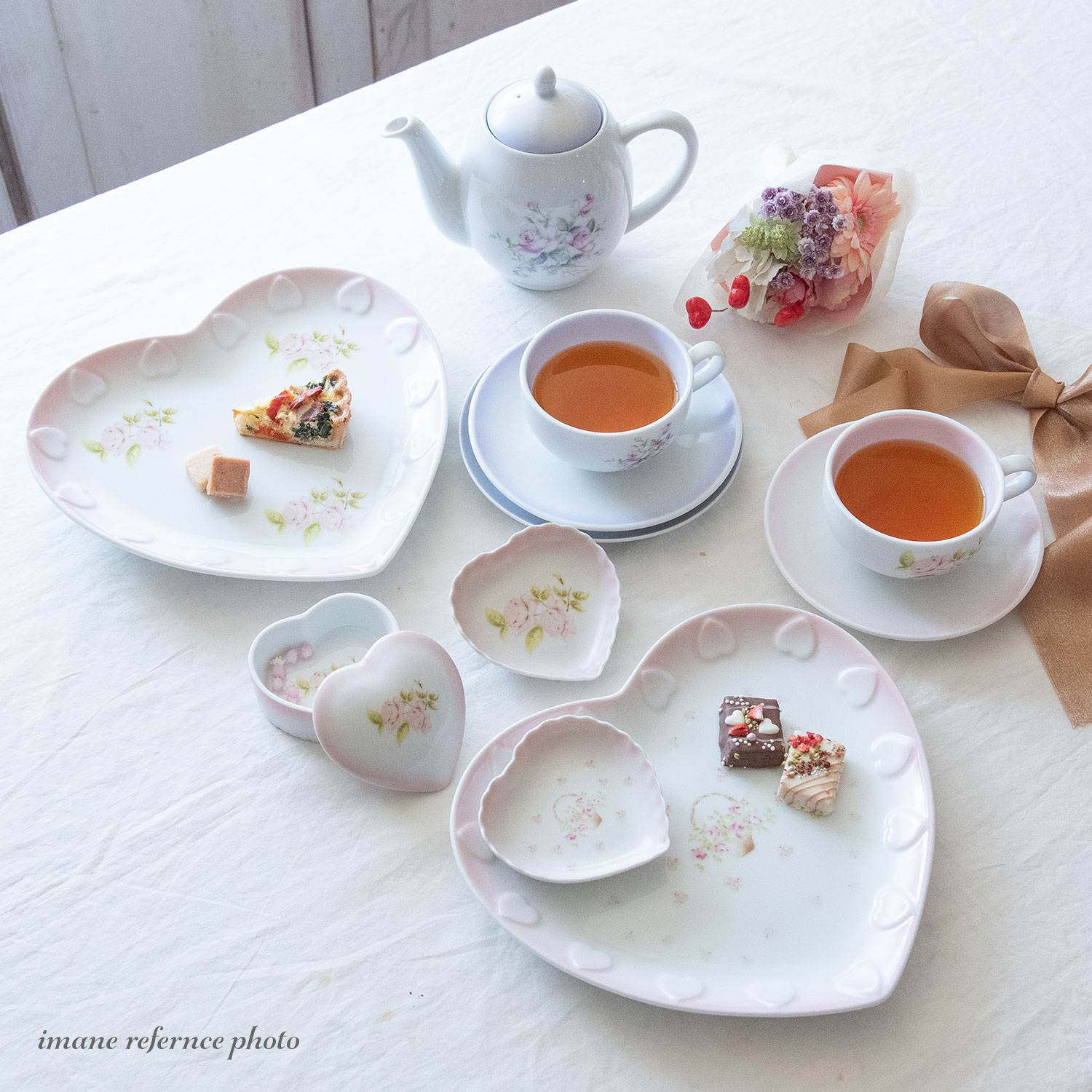 ローズバスケット　ハートアクセサリートレイ