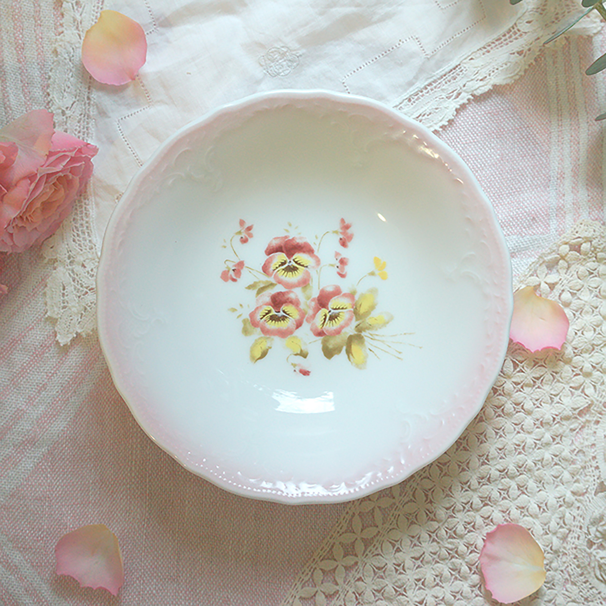 パンジー　フルーツ皿