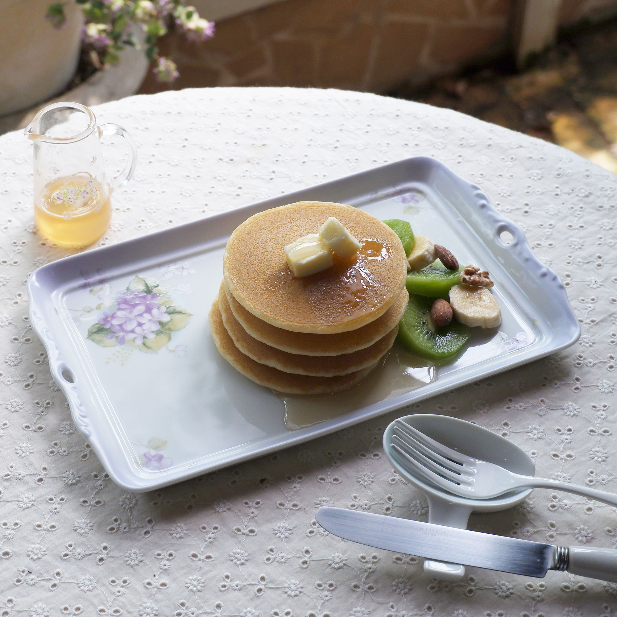 スミレ　アンティークトレーL