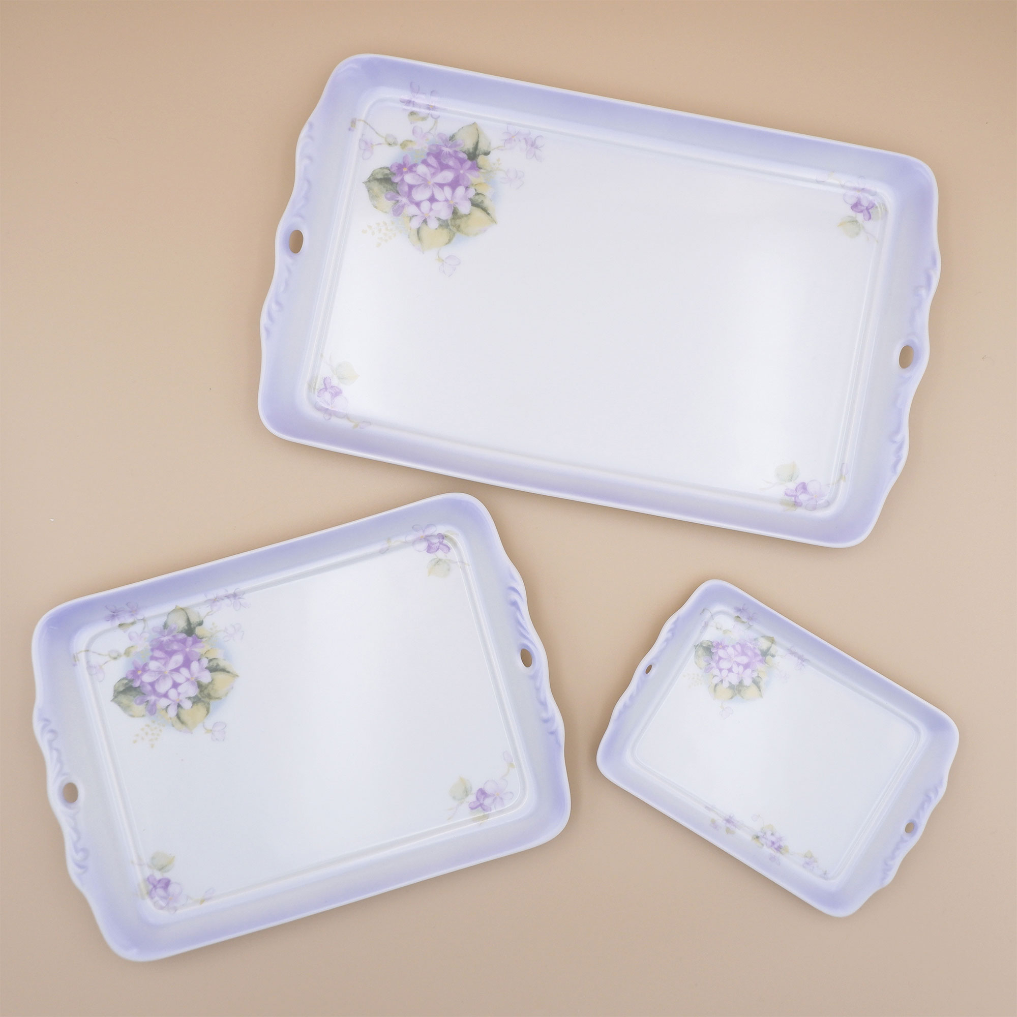 スミレ　アンティークトレーS