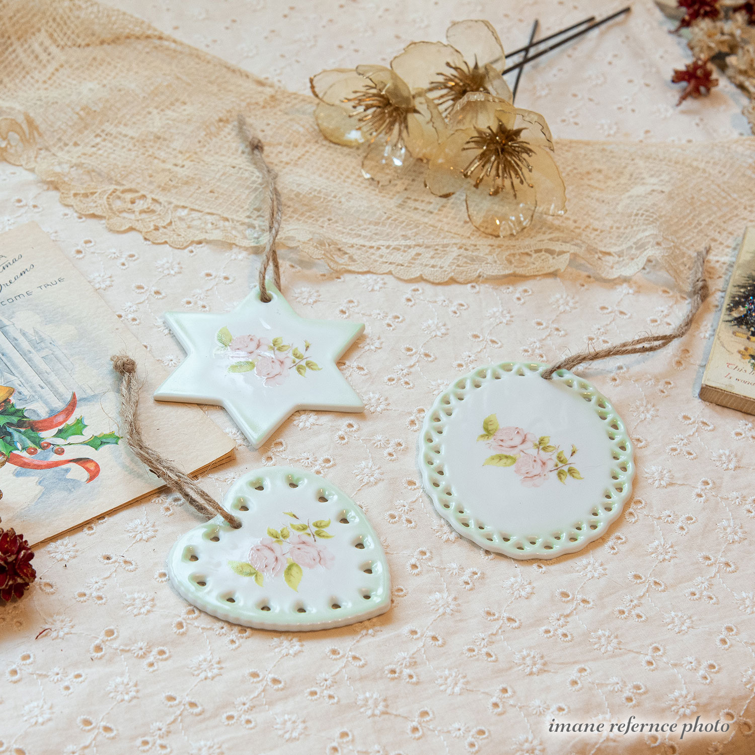 ダイアナローズ　ミントグリーン　オーナメント