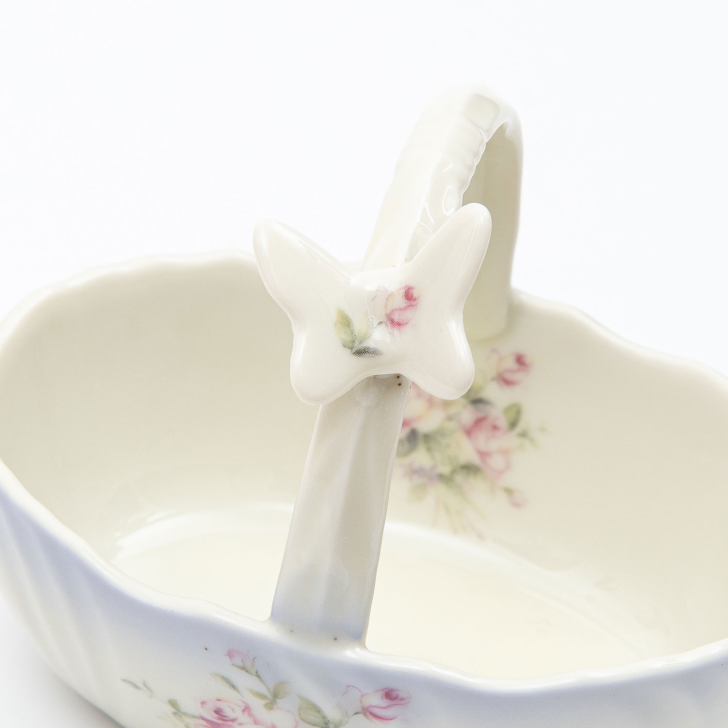 ビビアンパープル　蝶付き花かご