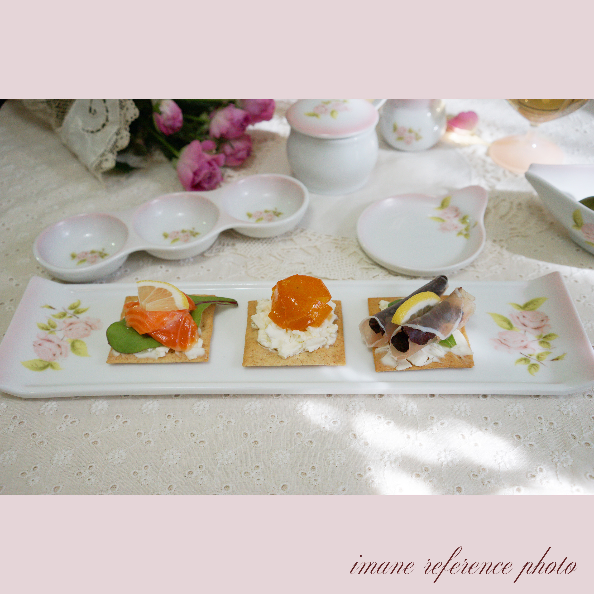 ダイアナローズ　長角皿30.5