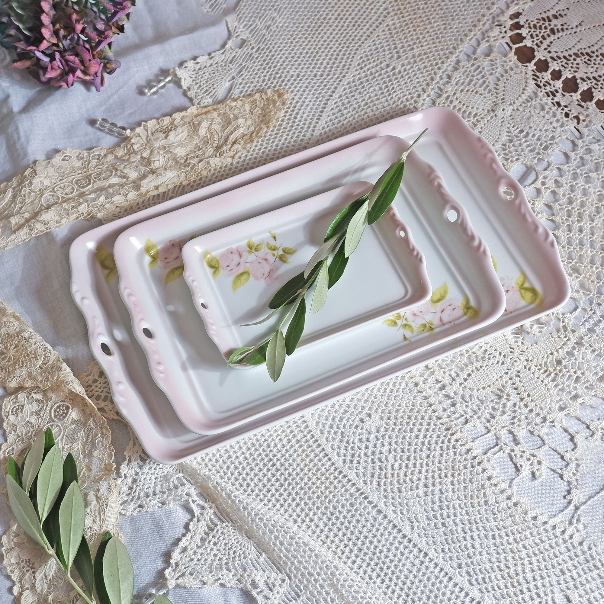 ダイアナローズ　アンティークトレーL