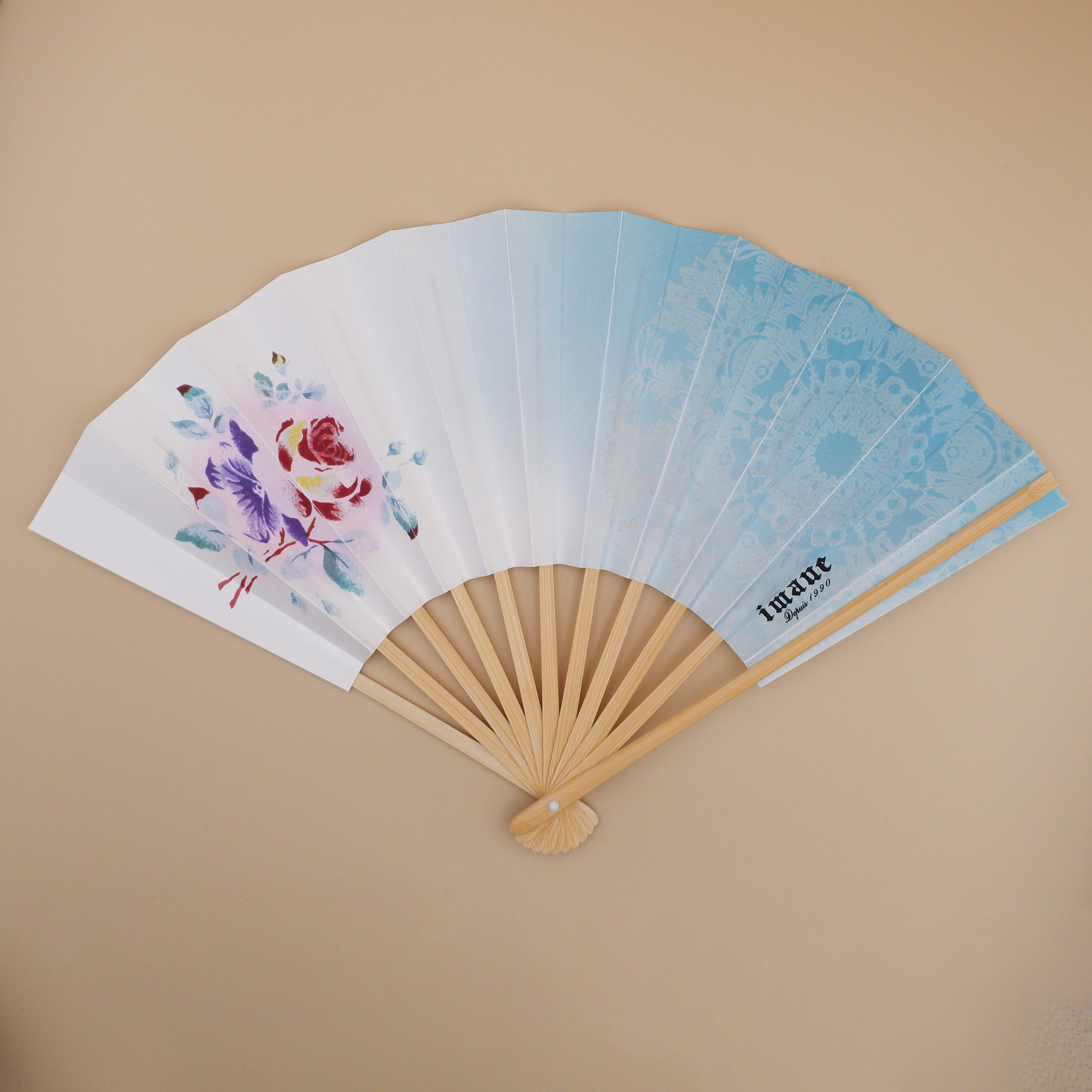 【ネコポス対応】プリンセスローズ　扇子