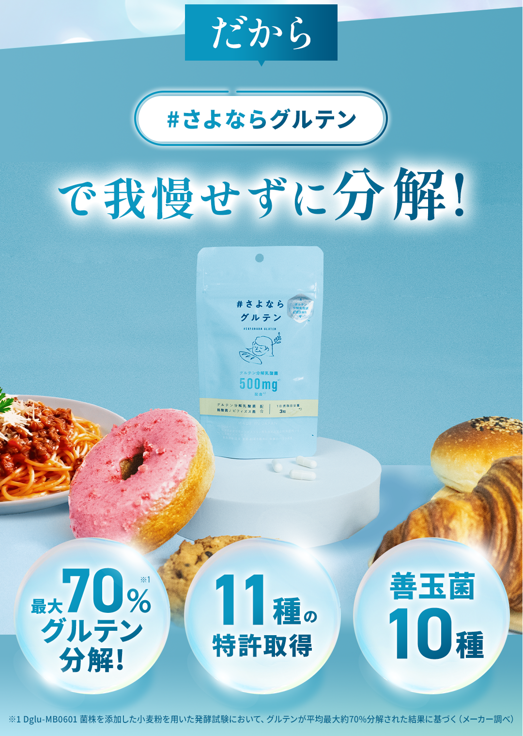 だから、さよならグルテンで我慢せずに分解！