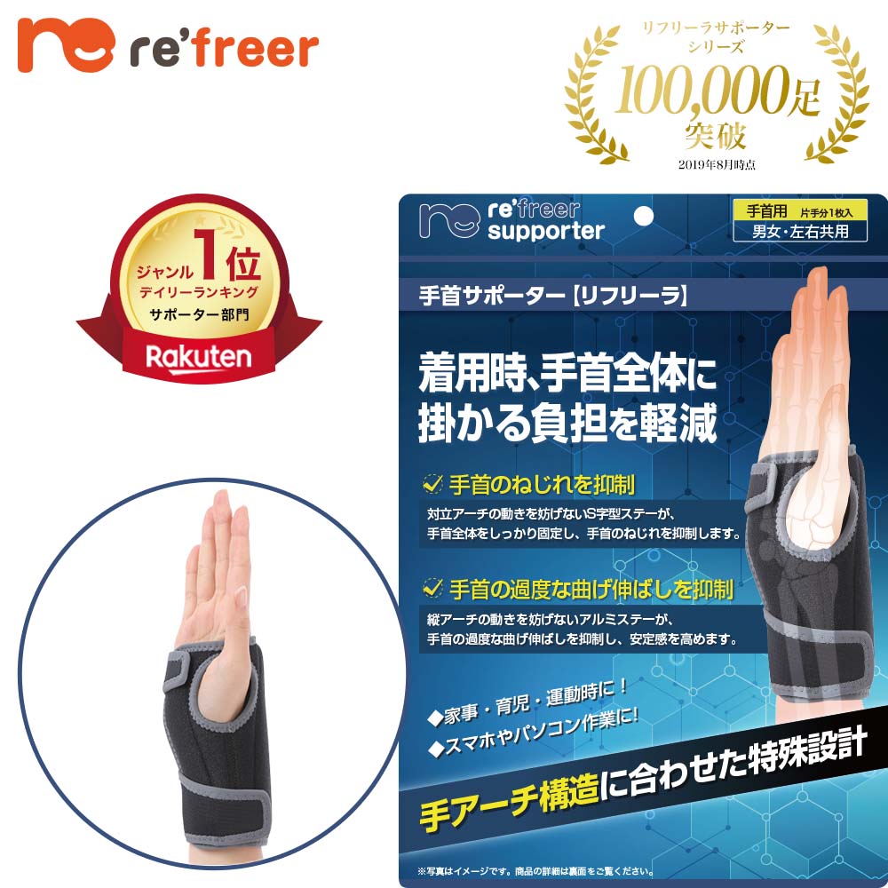 手首サポーター リフリーラ(片手分)  【購入者限定価格】 サイズ: M