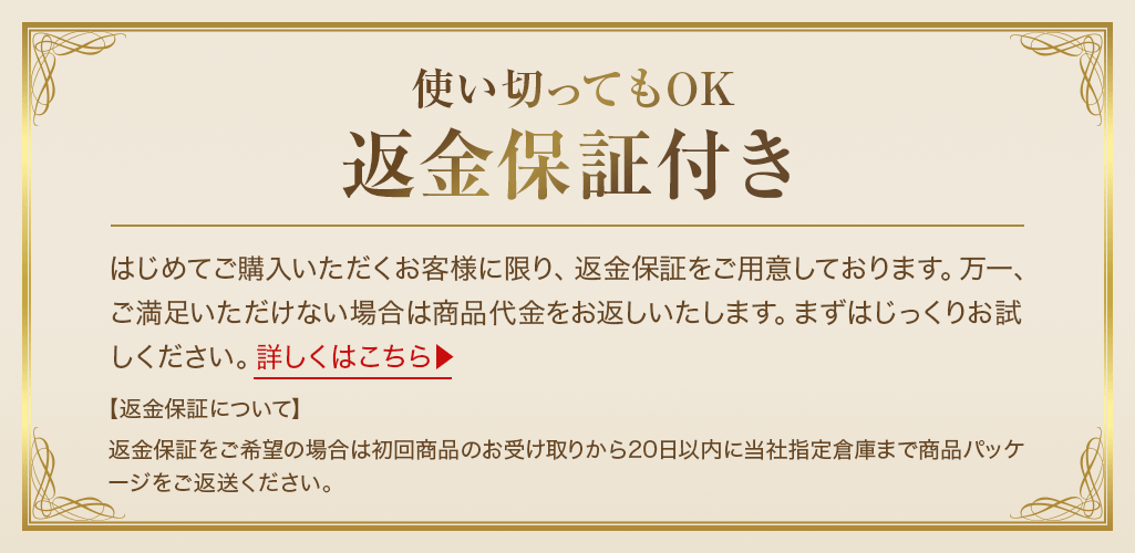 返金保証付き