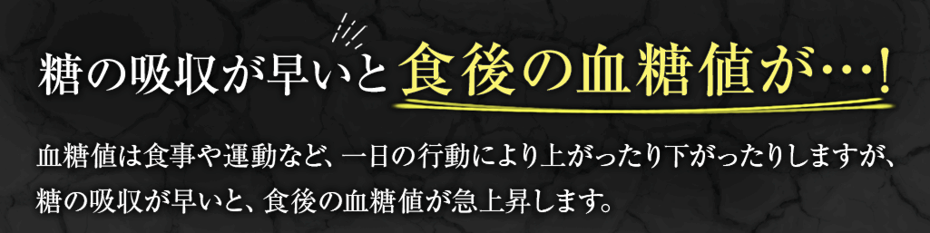糖の吸収が早いと食後の血糖値が…