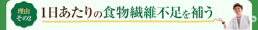 その2 1日あたりの食物繊維不足を補う