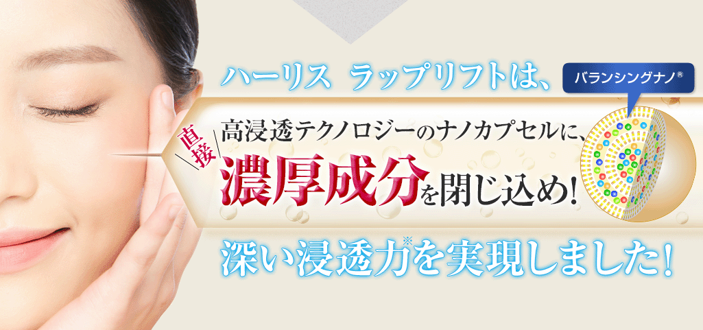 高浸透テクノロジーのナノカプセルに、直接濃厚成分を閉じ込め