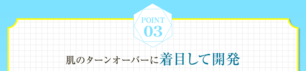 Point03 本格Wケアなのに続けやすさを実現