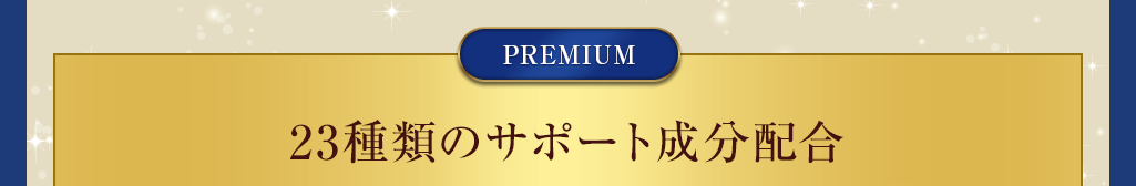 23種類のサポート成分配合