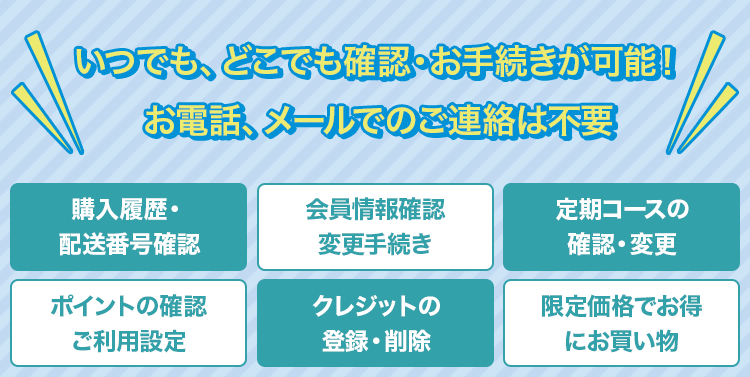 マイページの機能イメージ
