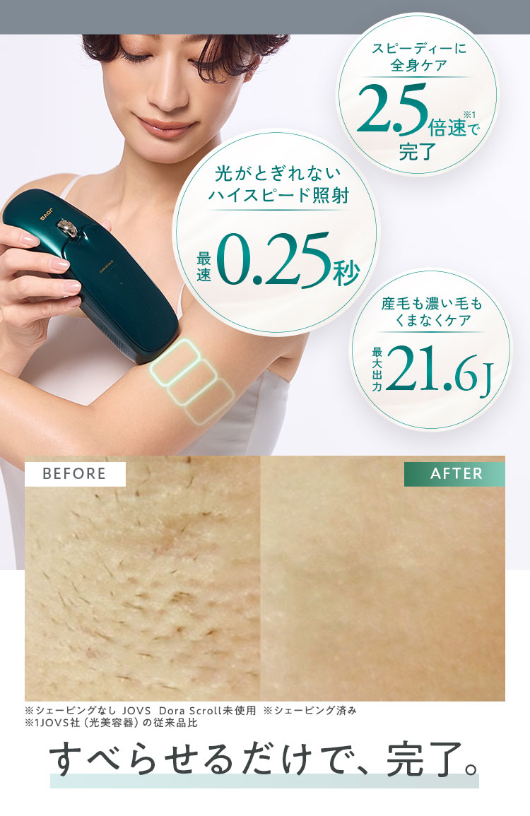 すべらせるだけで完了