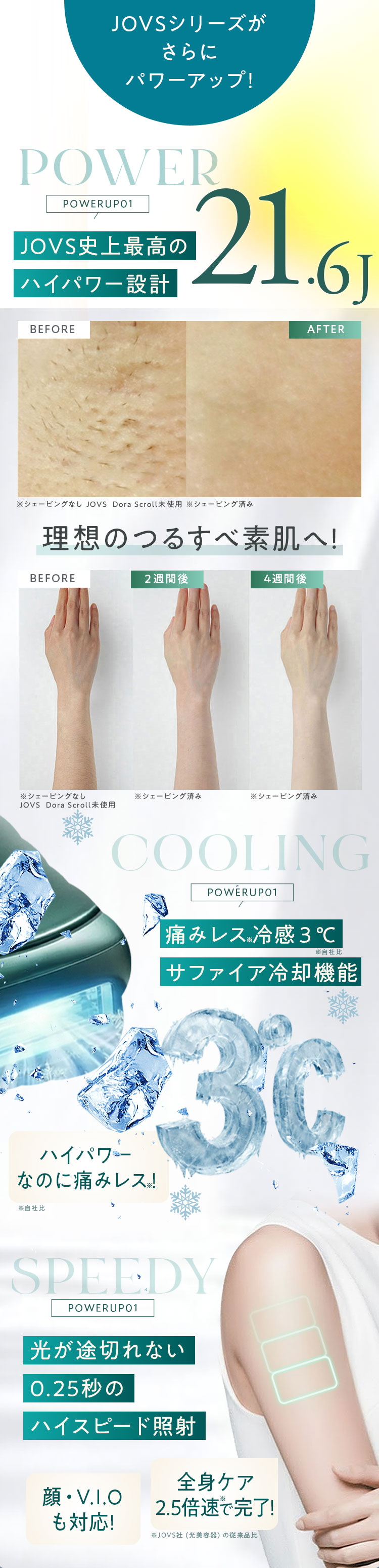 JOVSシリーズがパワーアップ。理想のつるすべ肌へ
