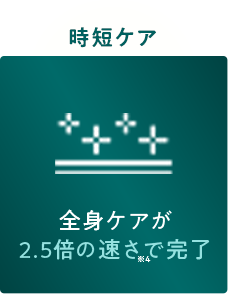 時短ケア　全身ケアが2.5倍の速さで完了