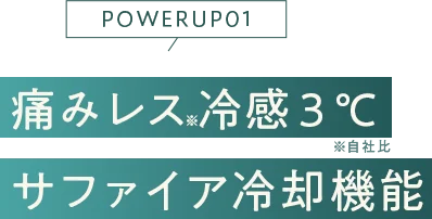 痛みレス 冷感3℃サファイア冷却機能