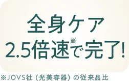 全身ケア 2.5倍速で完了！