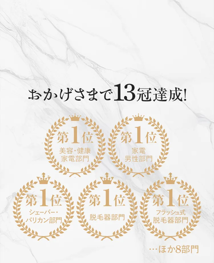 世界で認められた3冠・楽天デイリーランキング1位
