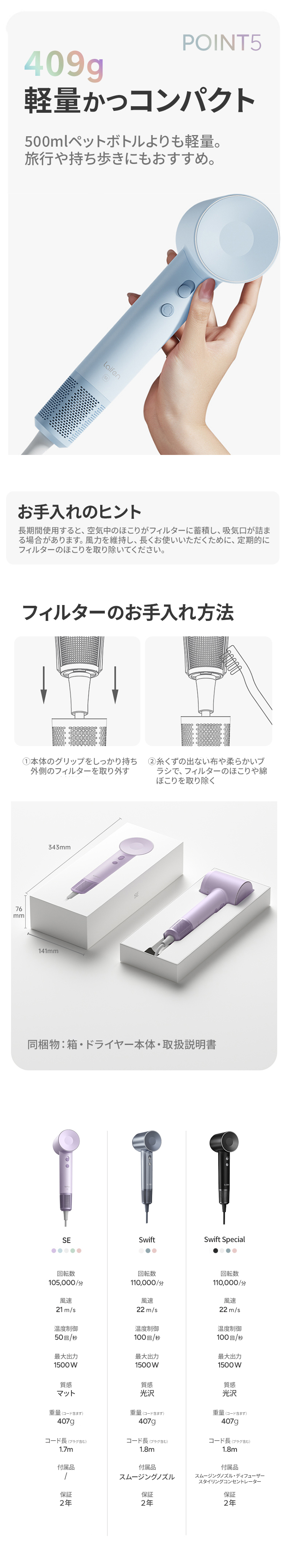シリーズ累計2000万台突破 世界で支持される圧倒的な速乾力